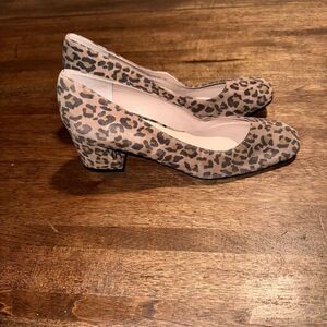 Stuart Weitzman Animal Print Block Heel Shoe